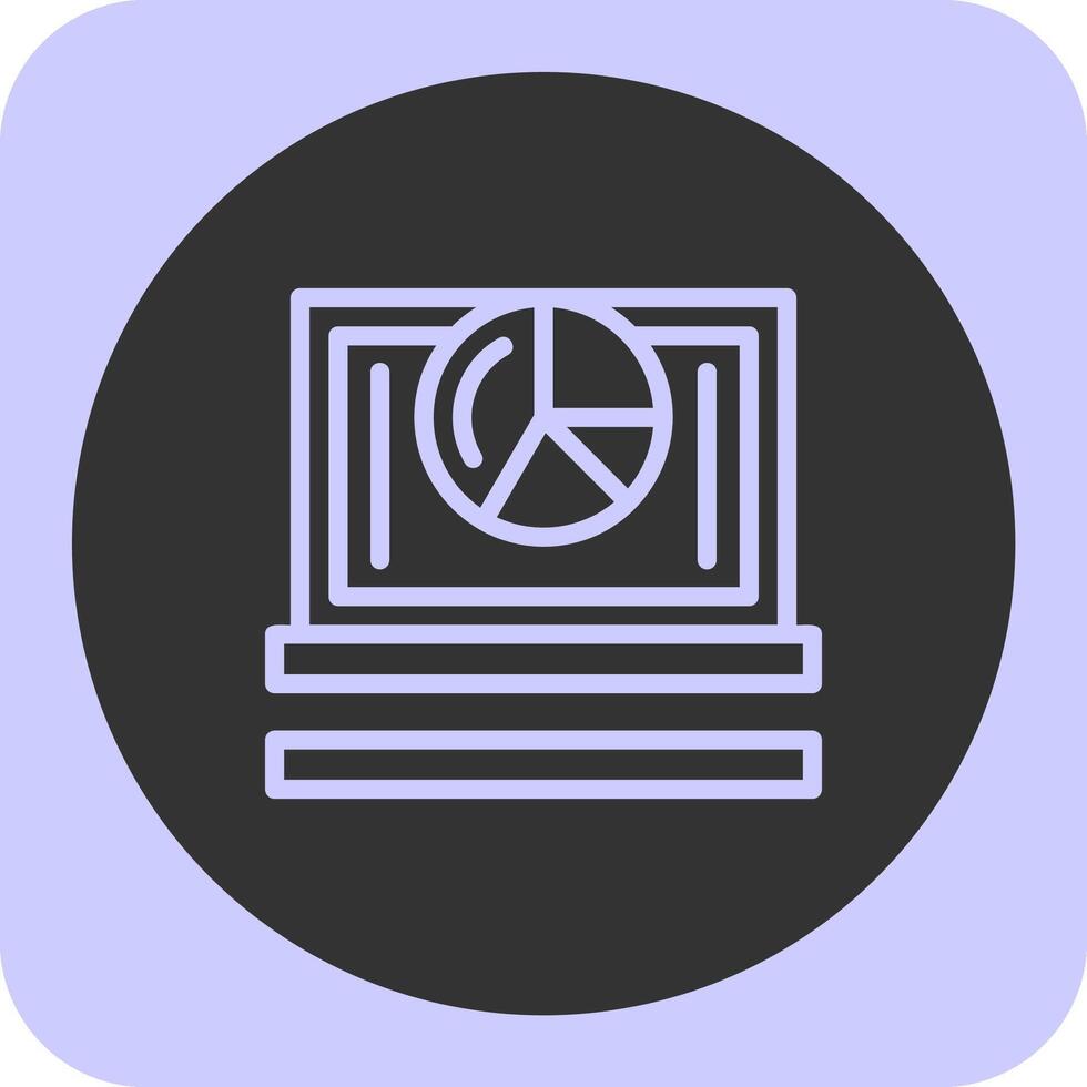 Kuchen Diagramm linear runden Symbol vektor