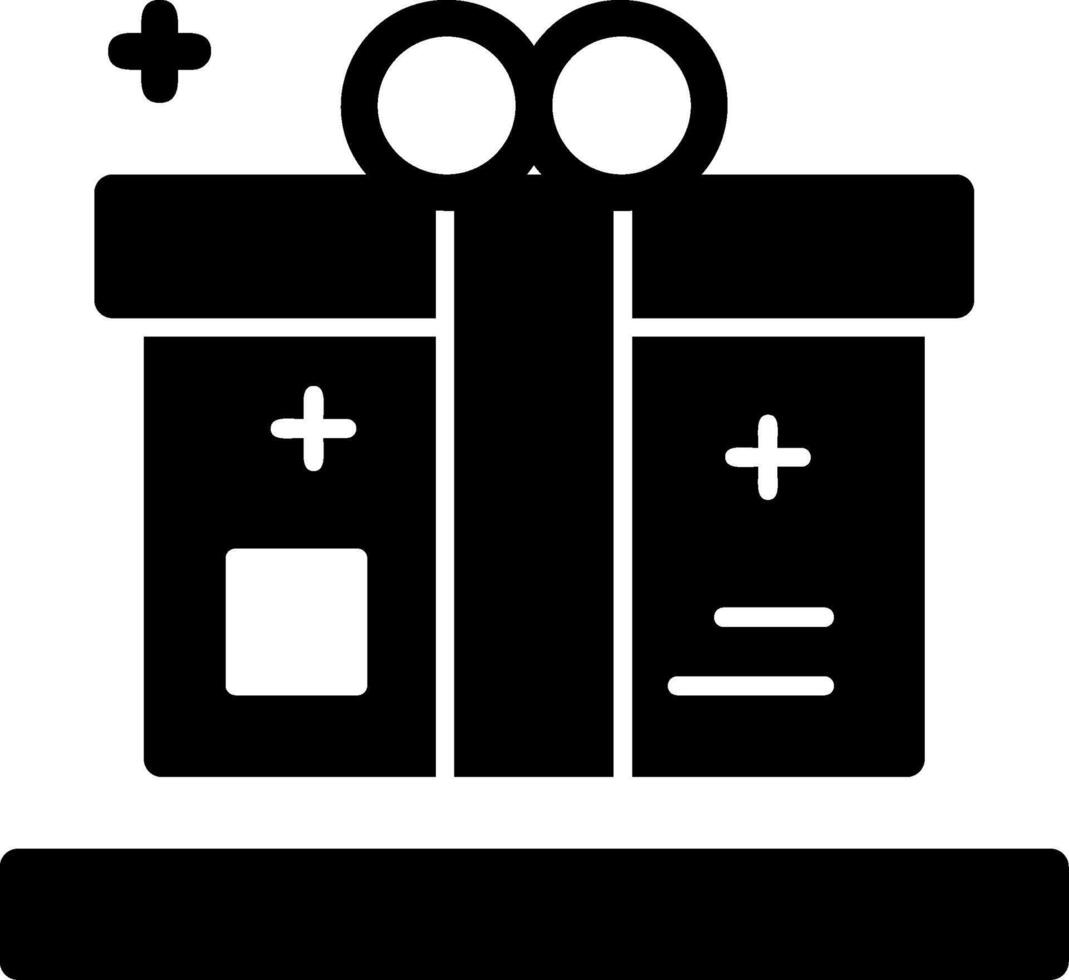 Geschenkbox-Glyphe-Symbol vektor