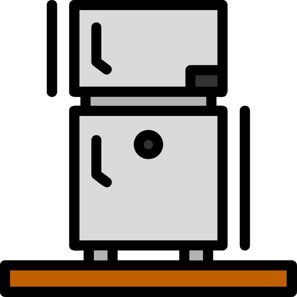 Kühlschrankzeile gefülltes Symbol vektor