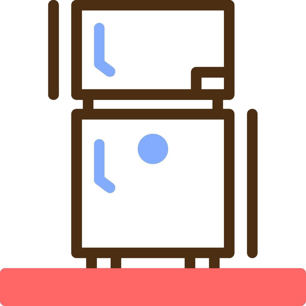 Kühlschrank Farbe gefüllt Symbol vektor