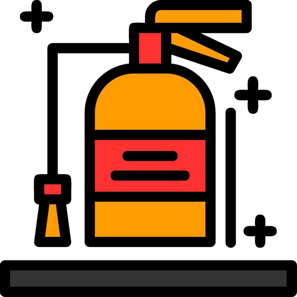 Feuerlöscherlinie gefülltes Symbol vektor