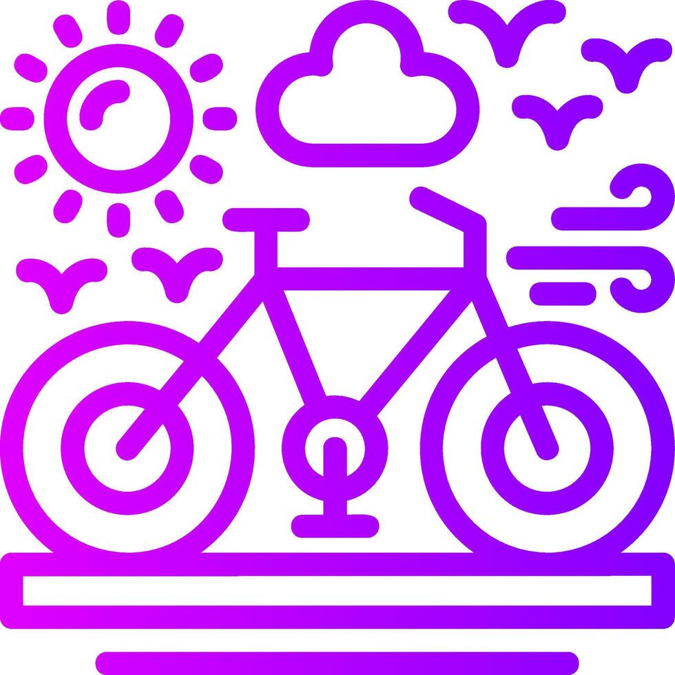 Fahrrad linear Gradient Symbol vektor
