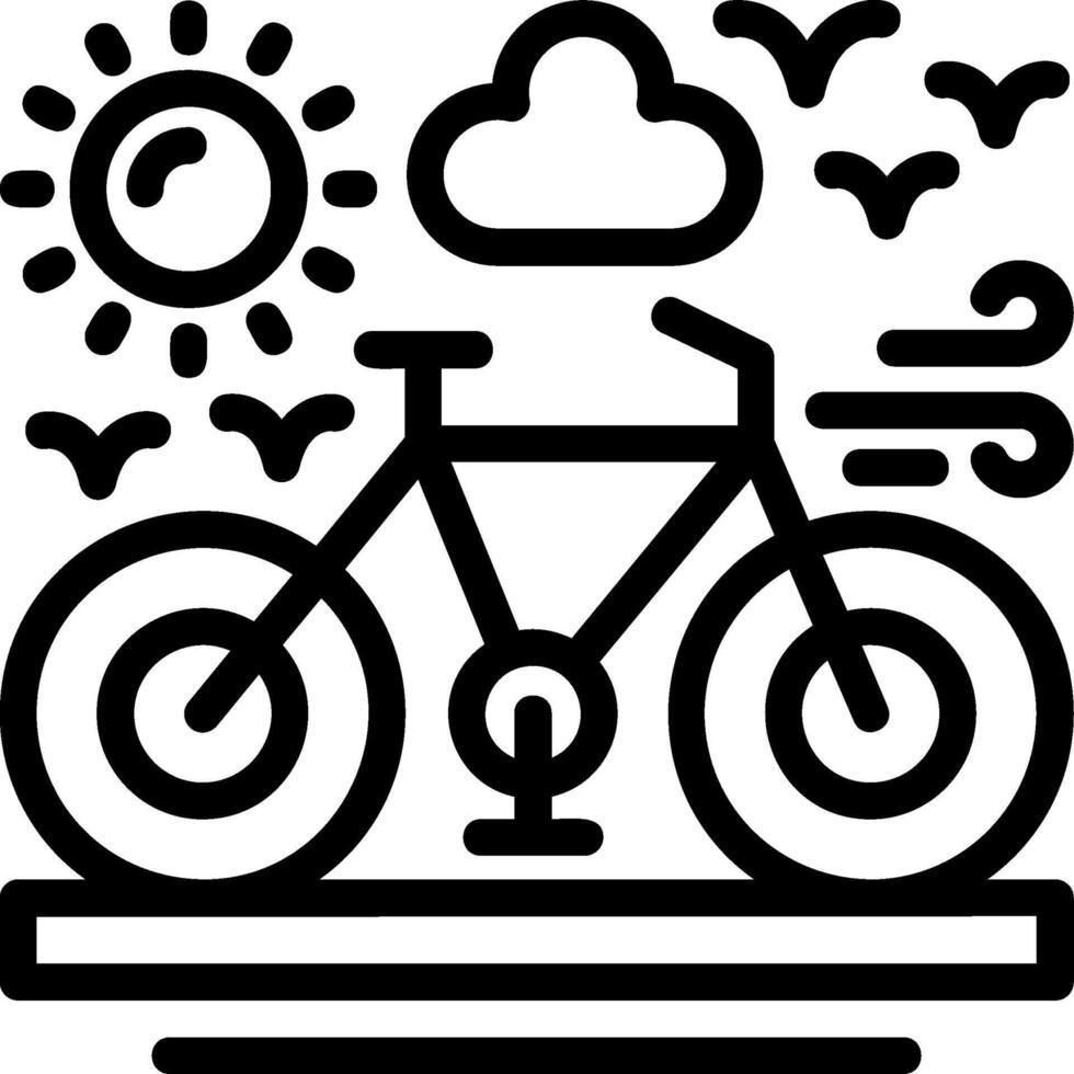 cykel linje ikon vektor