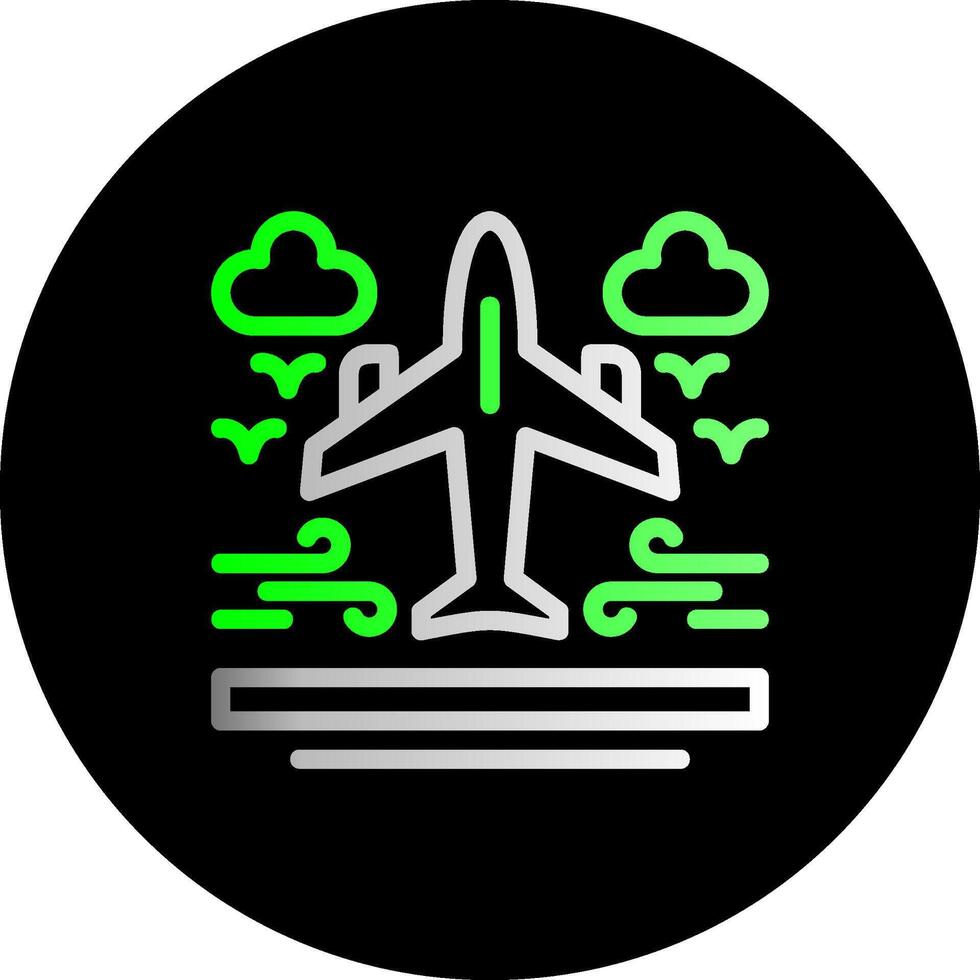 Flugzeug Dual Gradient Kreis Symbol vektor