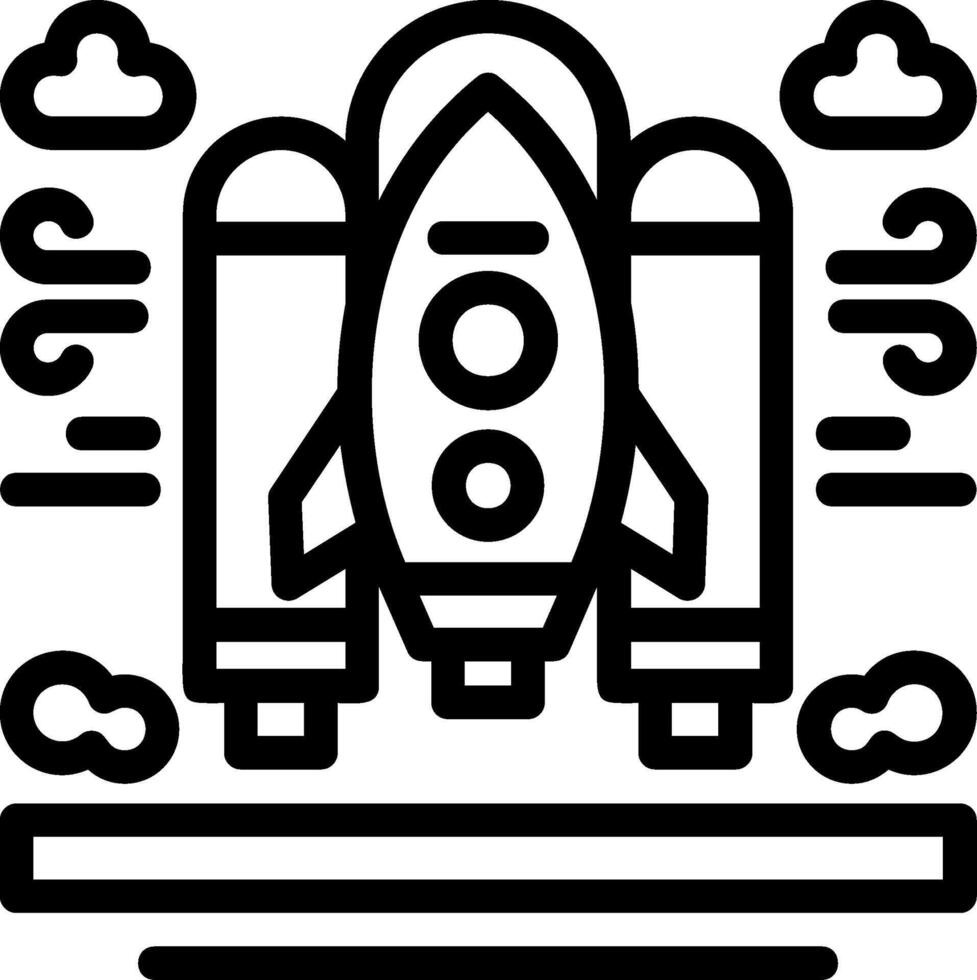 Space-Shuttle-Liniensymbol vektor