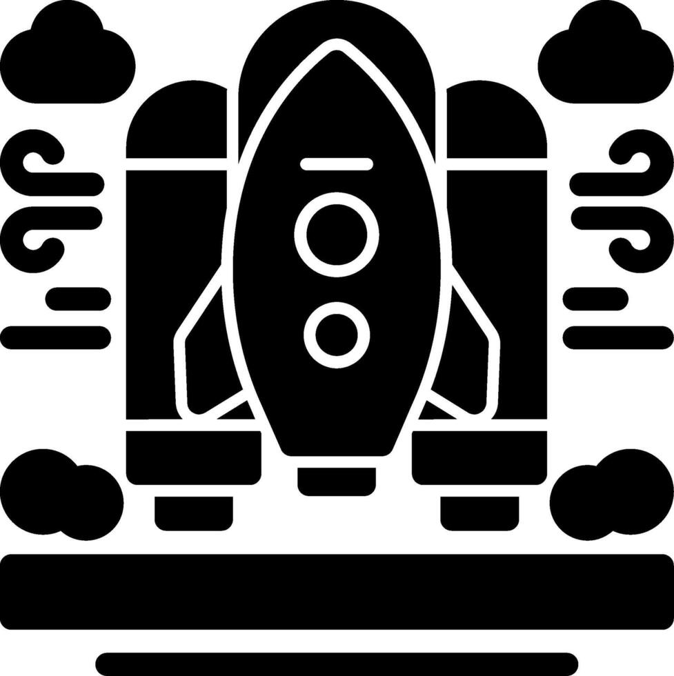 Space-Shuttle-Glyphe-Symbol vektor