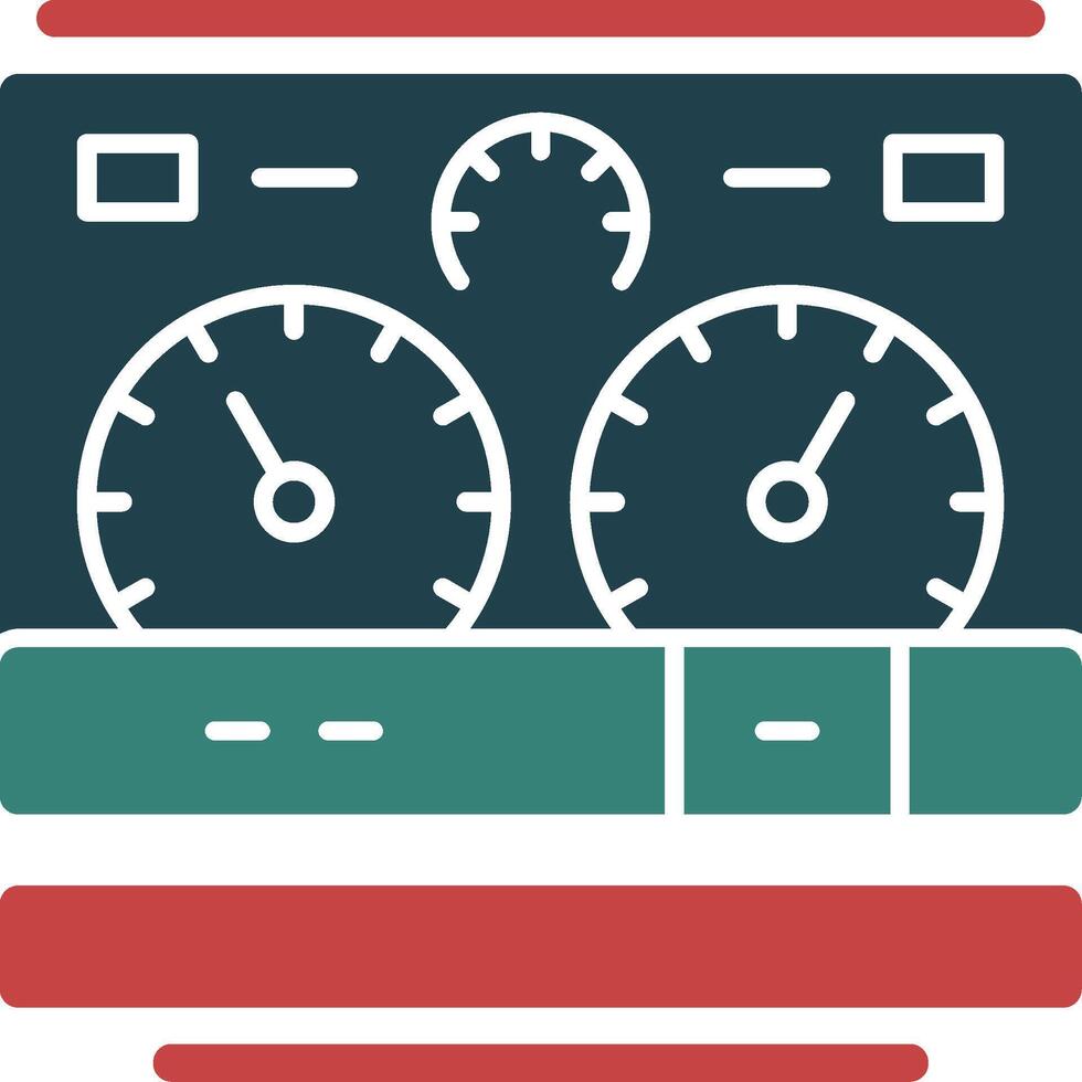 Dashboard-Glyphe zweifarbiges Symbol vektor