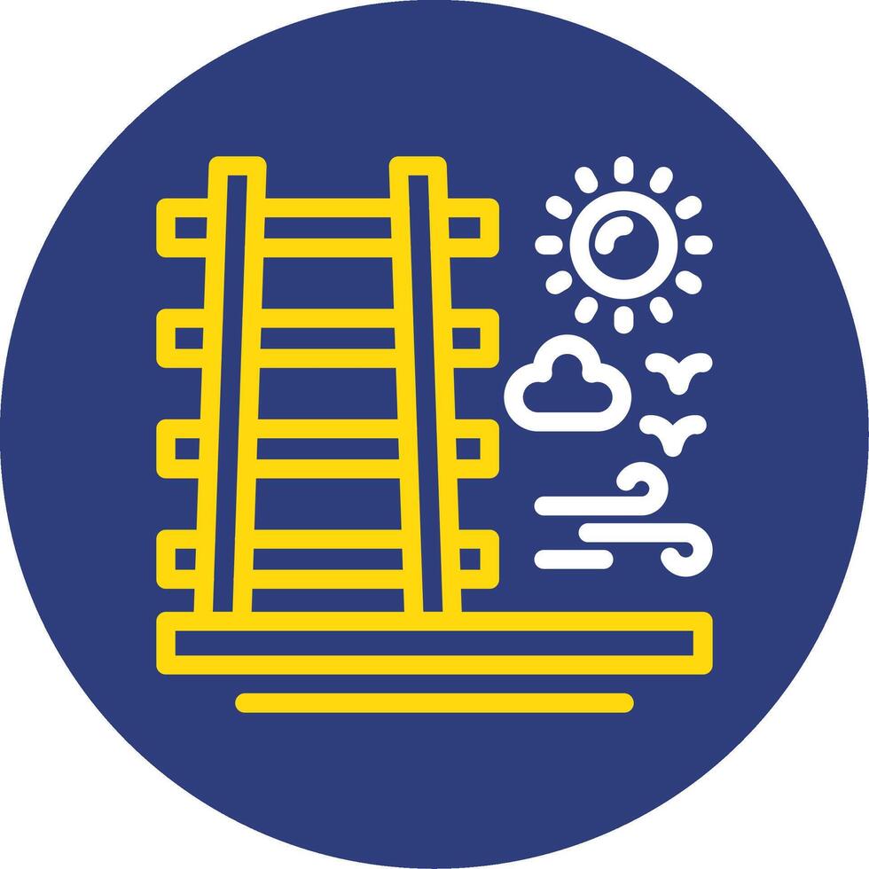 Eisenbahn Spuren Dual Linie Kreis Symbol vektor