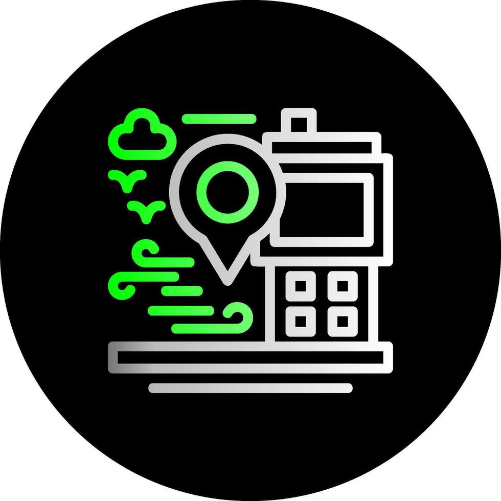 Geographisches Positionierungs System Gerät Dual Gradient Kreis Symbol vektor