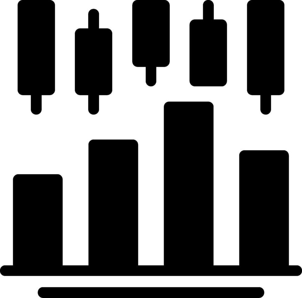 aktiemarknaden glyfikon vektor