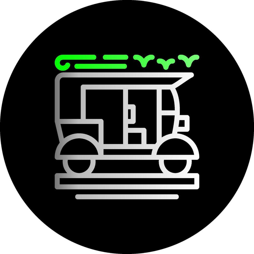 Tuk Tuk Dual Gradient Kreis Symbol vektor