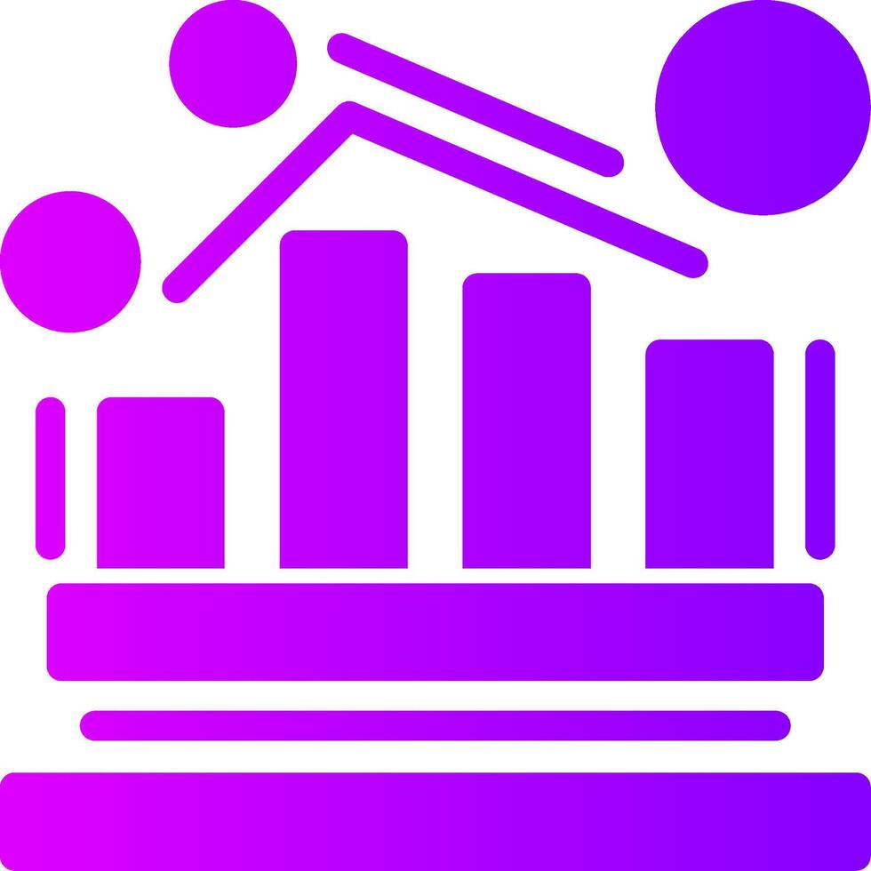 Analytik solide multi Gradient Symbol vektor