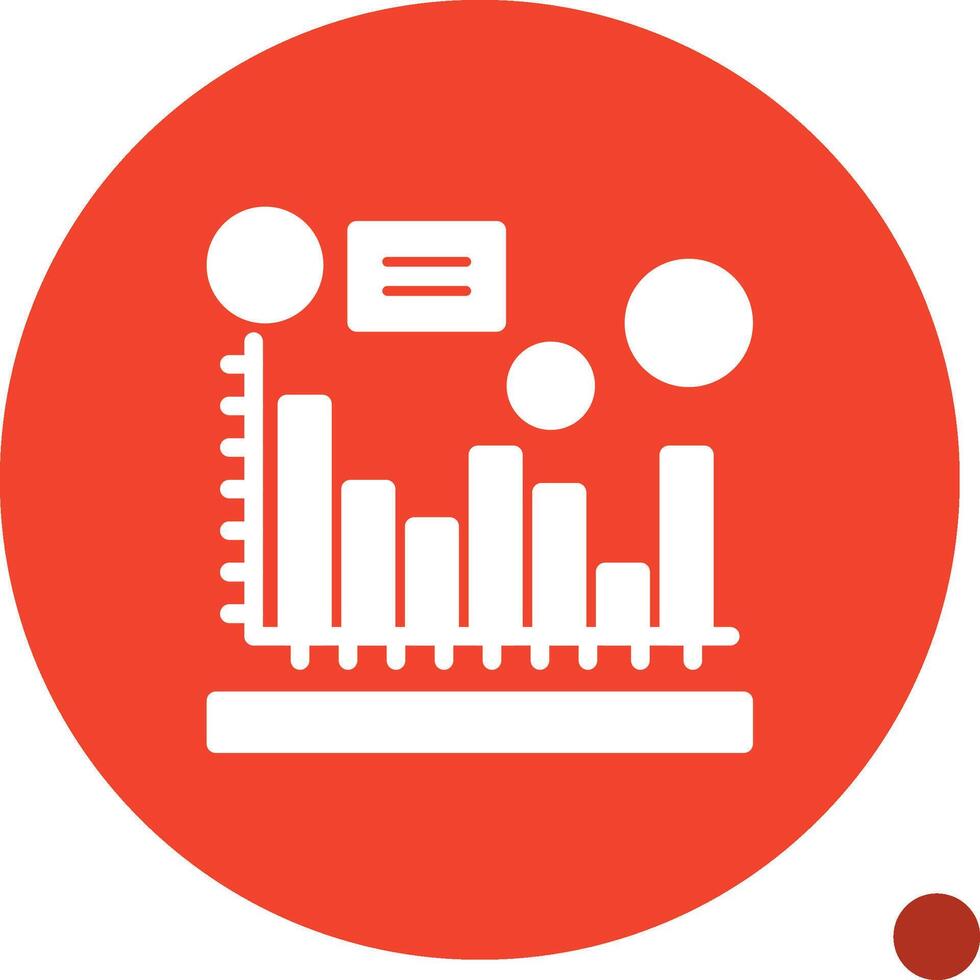 histogram glyf skugga ikon vektor