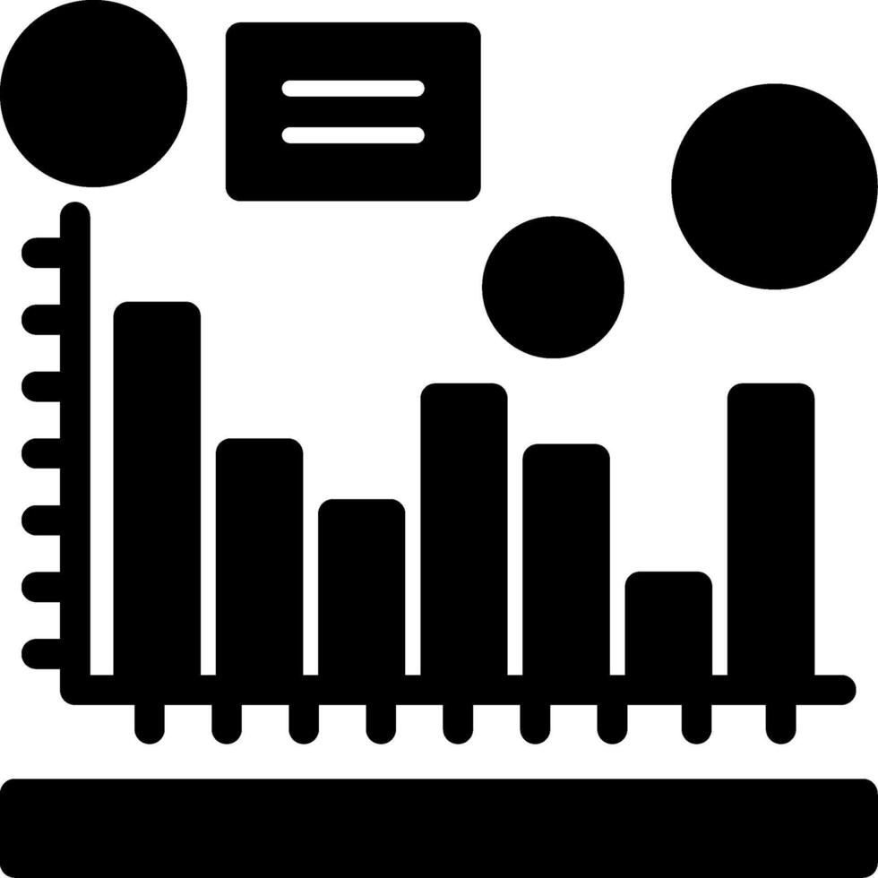 histogram glyfikon vektor