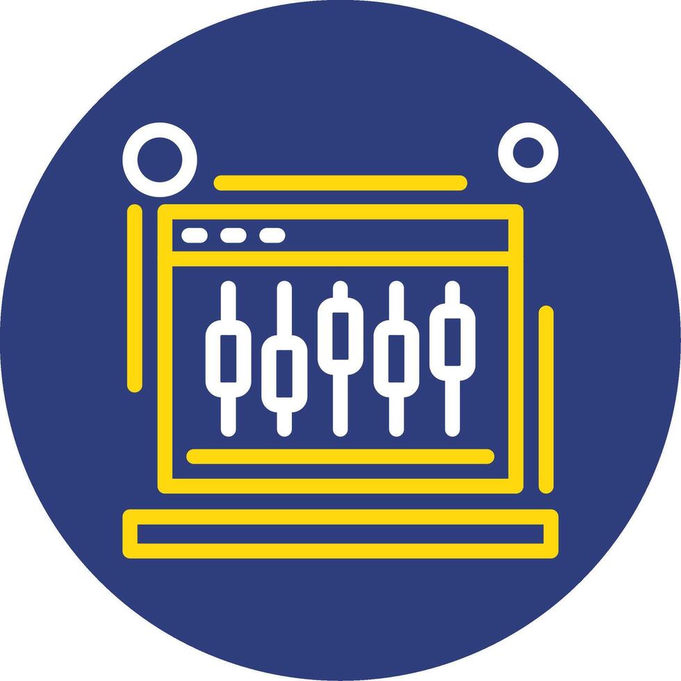 Sozial Medien Analytik Dual Linie Kreis Symbol vektor