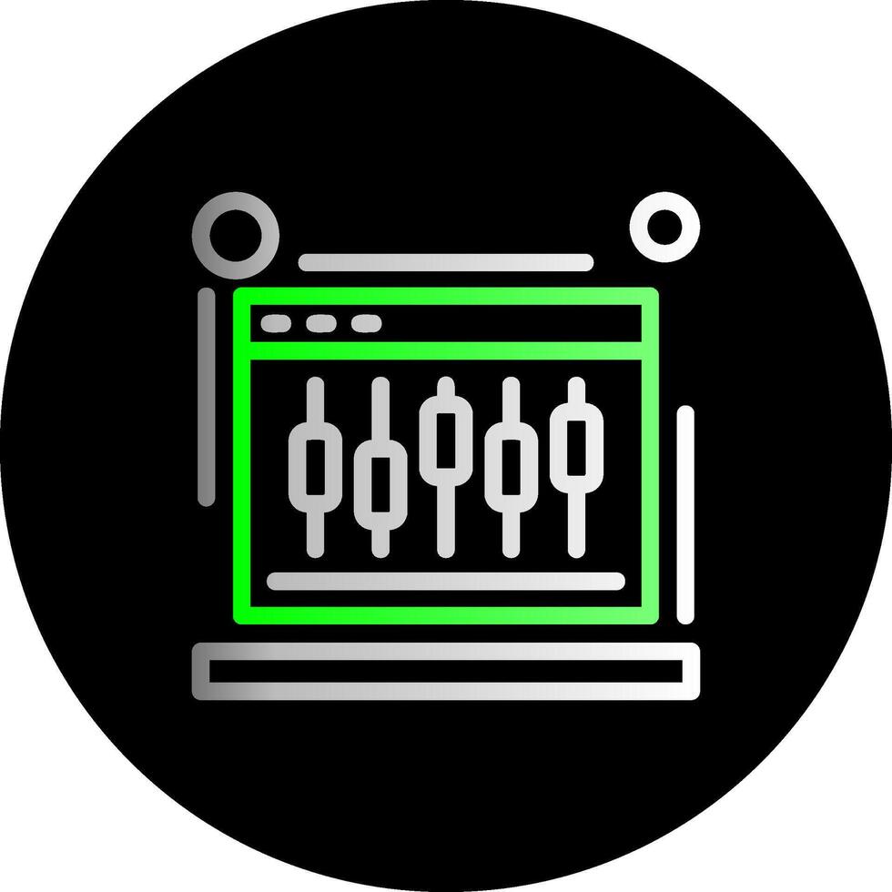 Sozial Medien Analytik Dual Gradient Kreis Symbol vektor