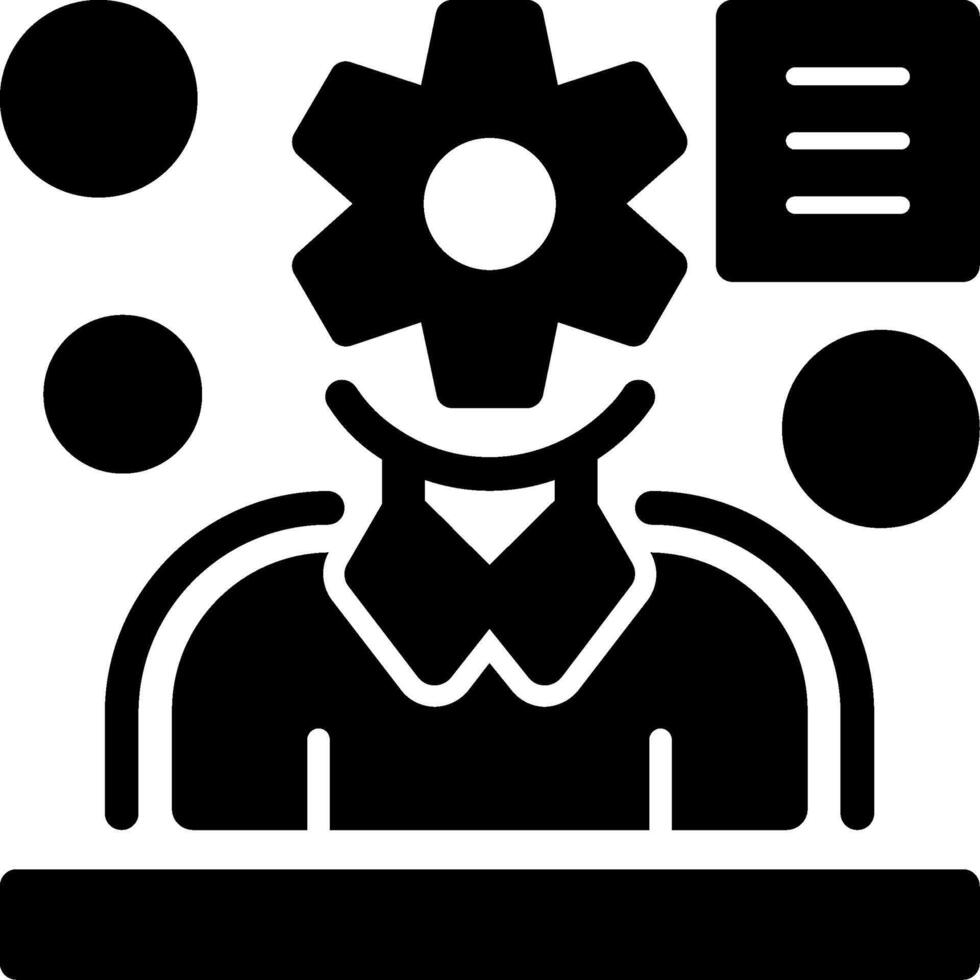 SEO Spezialist Glyphe Symbol vektor