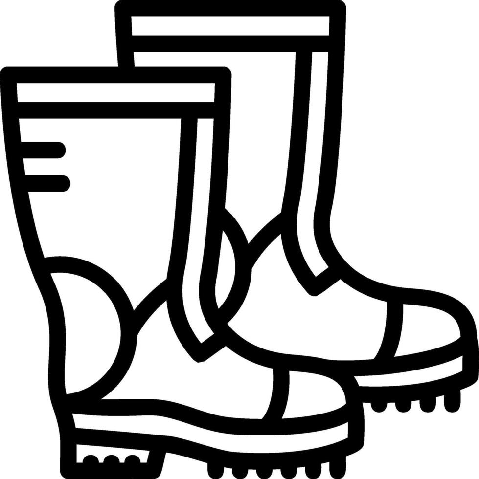 Kampf Stiefel Linie Symbol vektor