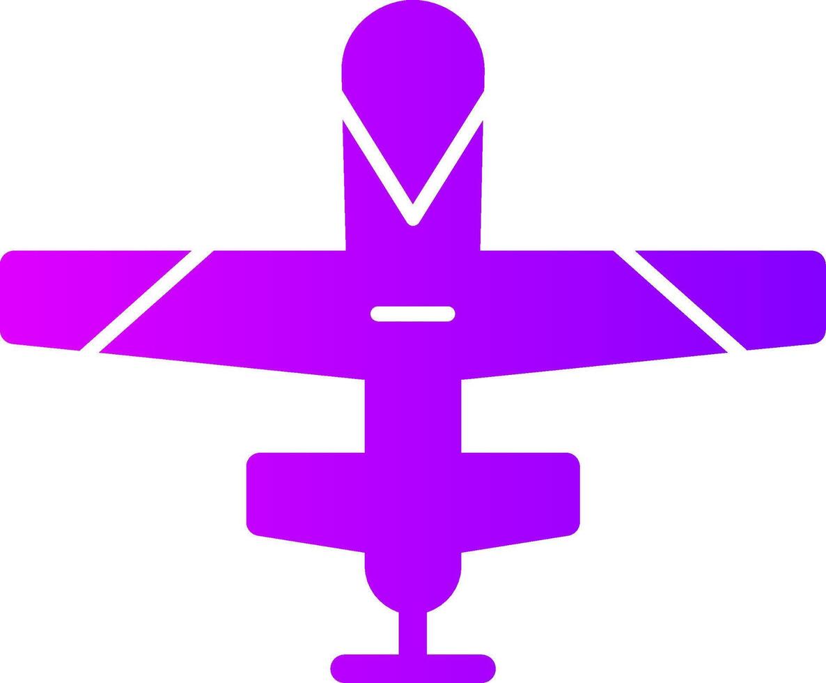 Militär- Drohne solide multi Gradient Symbol vektor