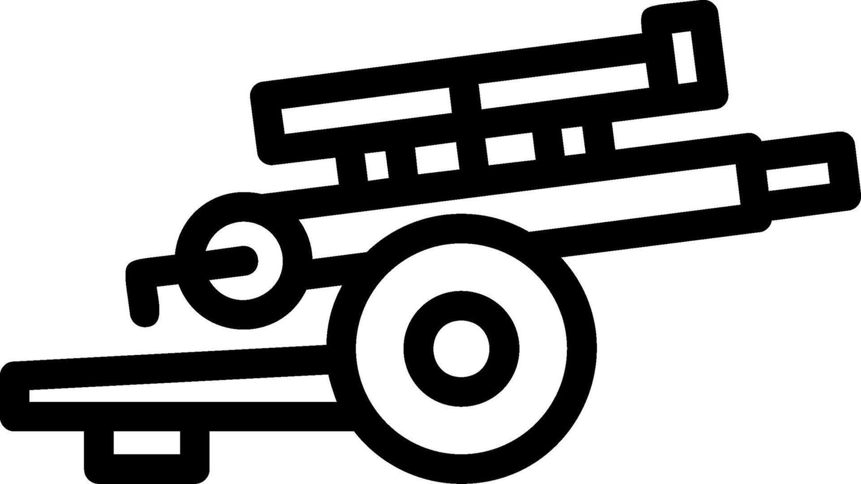 Artillerie Gewehr Linie Symbol vektor