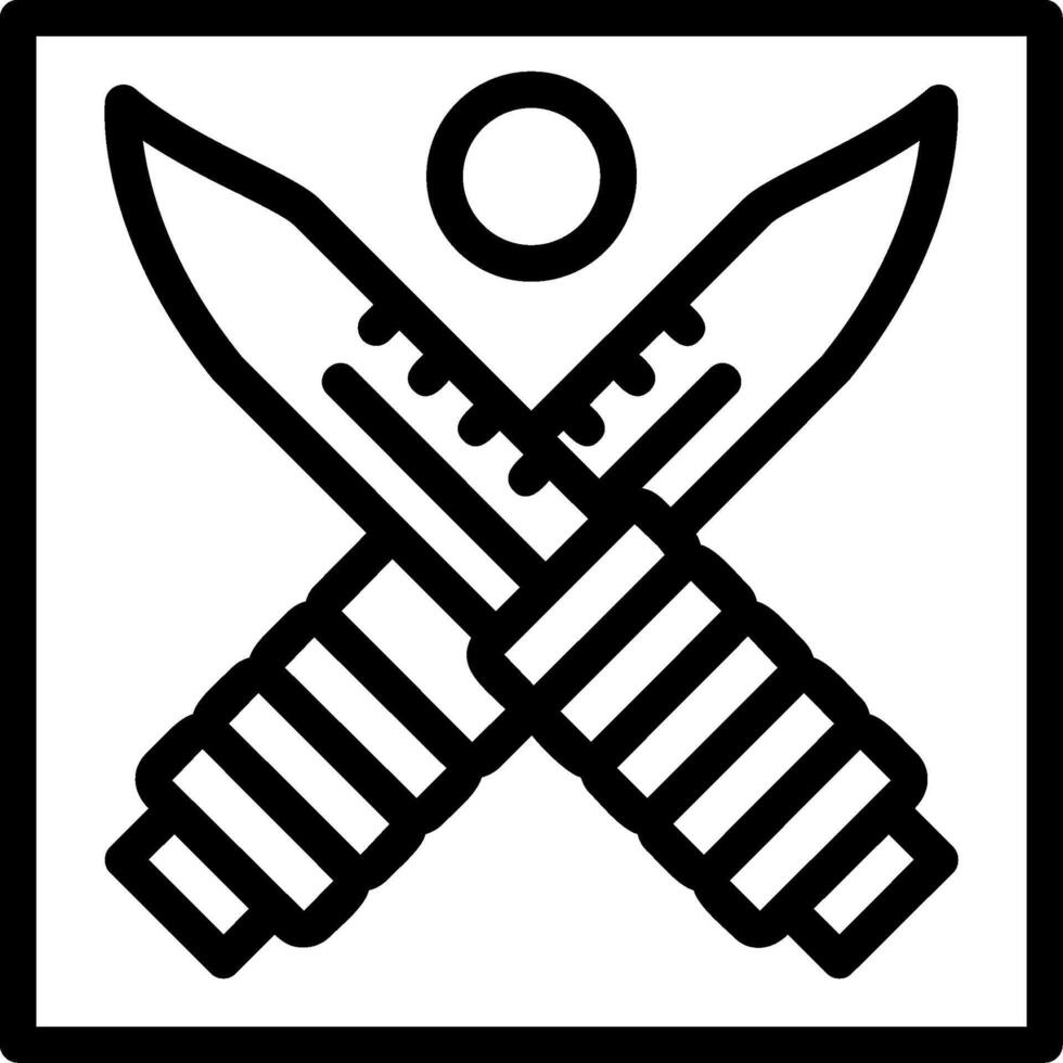 Krieg Flagge Linie Symbol vektor