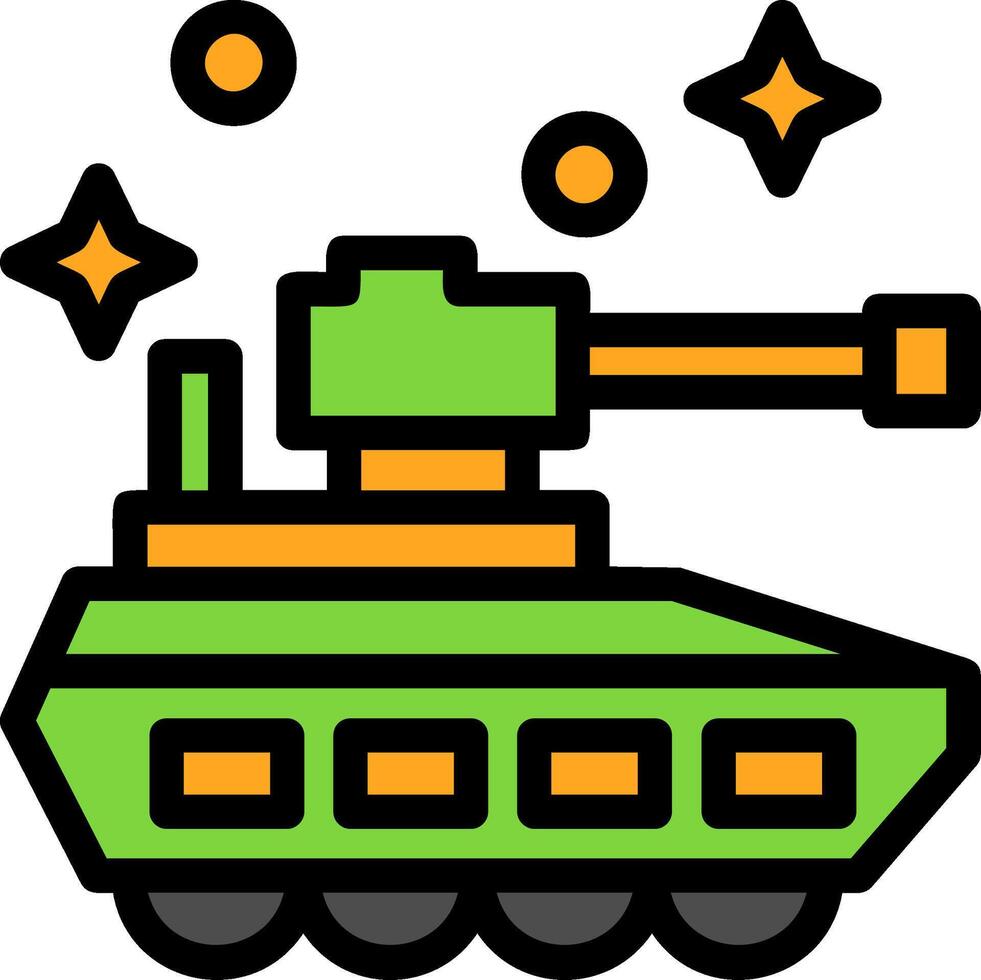 Militär- Parade Linie gefüllt Symbol vektor