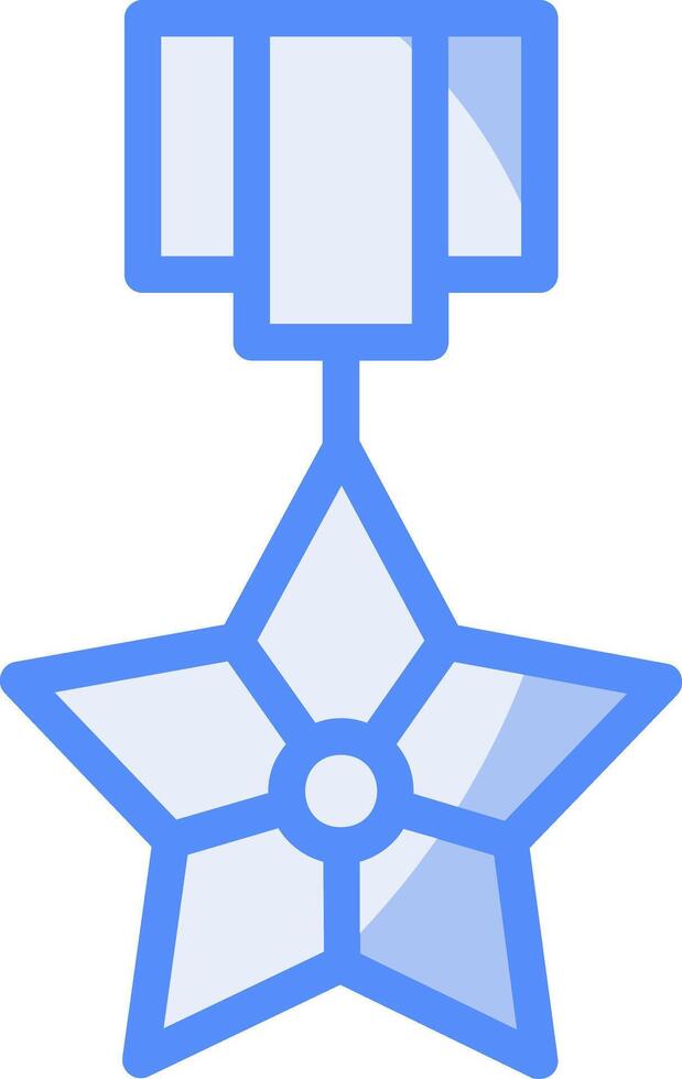 Bronze- Star Linie gefüllt Blau Symbol vektor