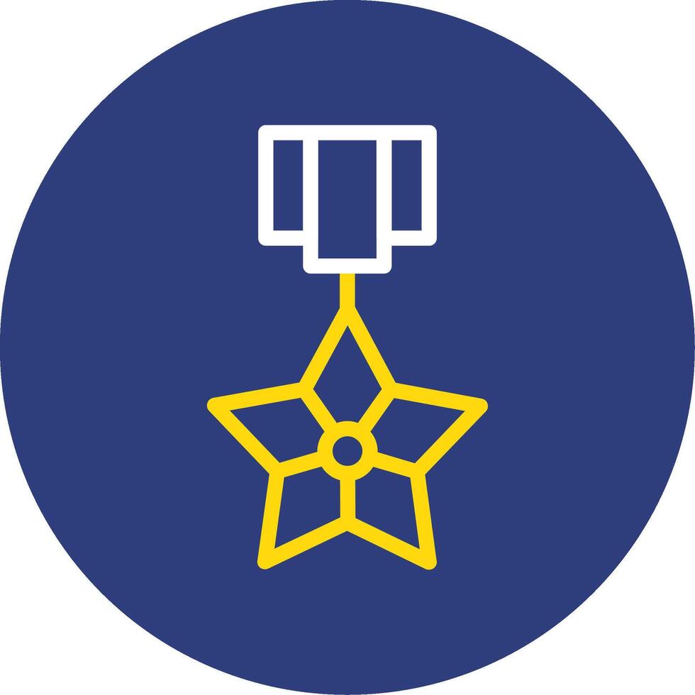 Bronze- Star Dual Linie Kreis Symbol vektor