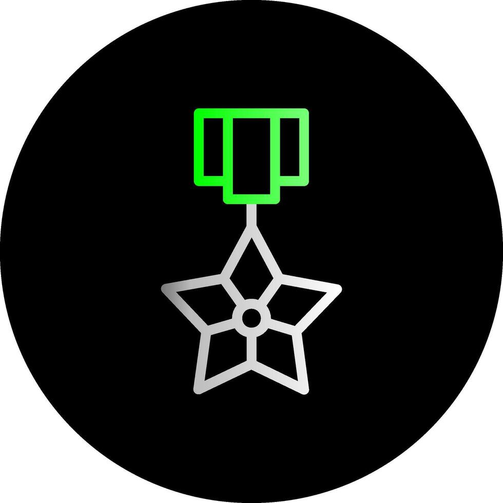brons stjärna dubbel lutning cirkel ikon vektor