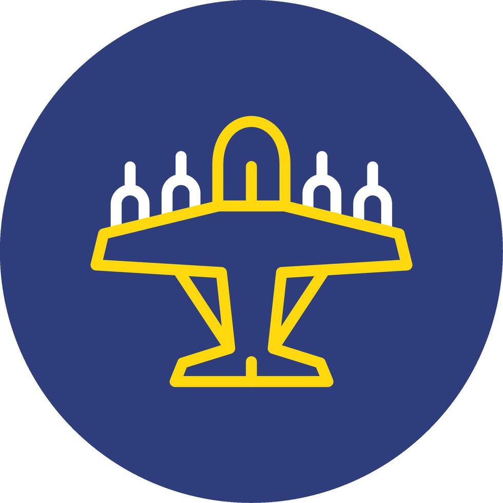 Militär- Flugzeug Dual Linie Kreis Symbol vektor