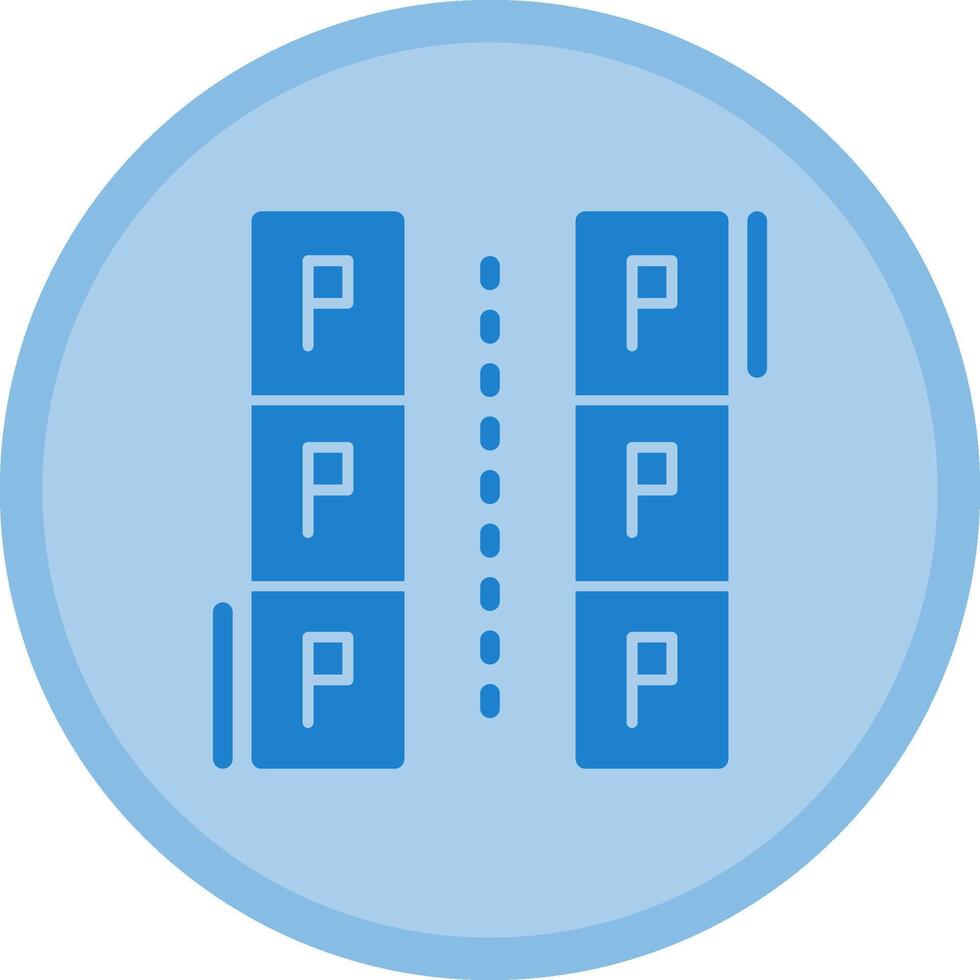 parallel Parkplatz Mehrfarbig Kreis Symbol vektor