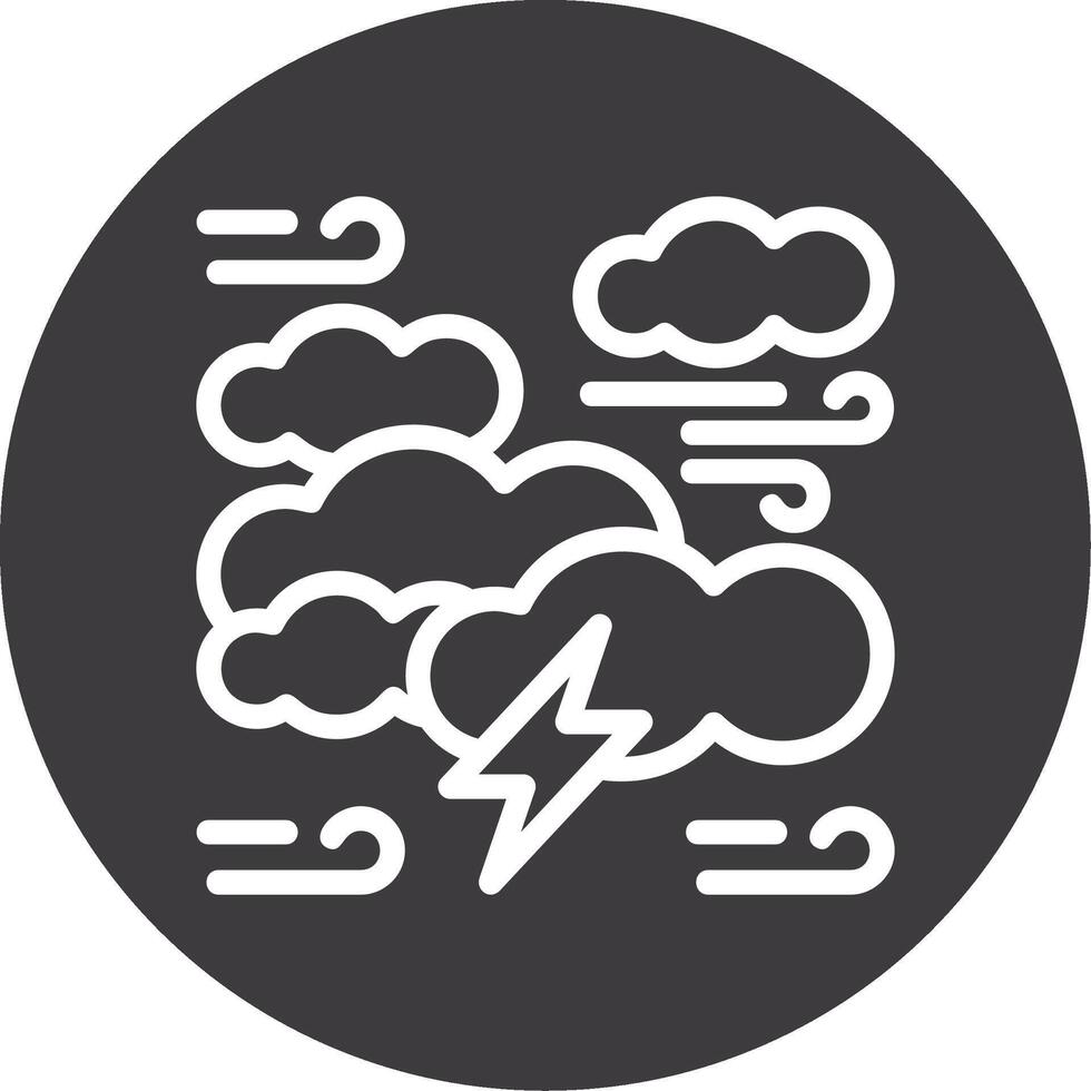 Gewitter Gliederung Kreis Symbol vektor