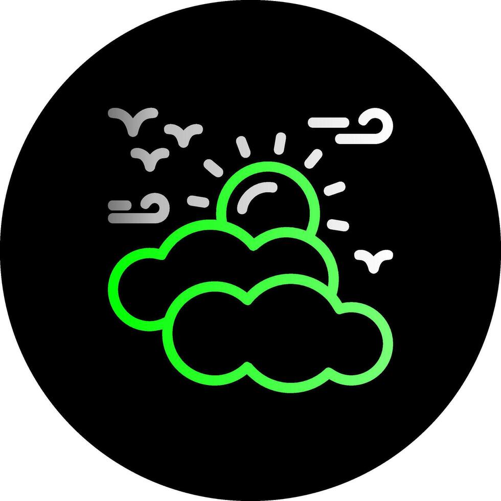 sonnig Intervalle Dual Gradient Kreis Symbol vektor