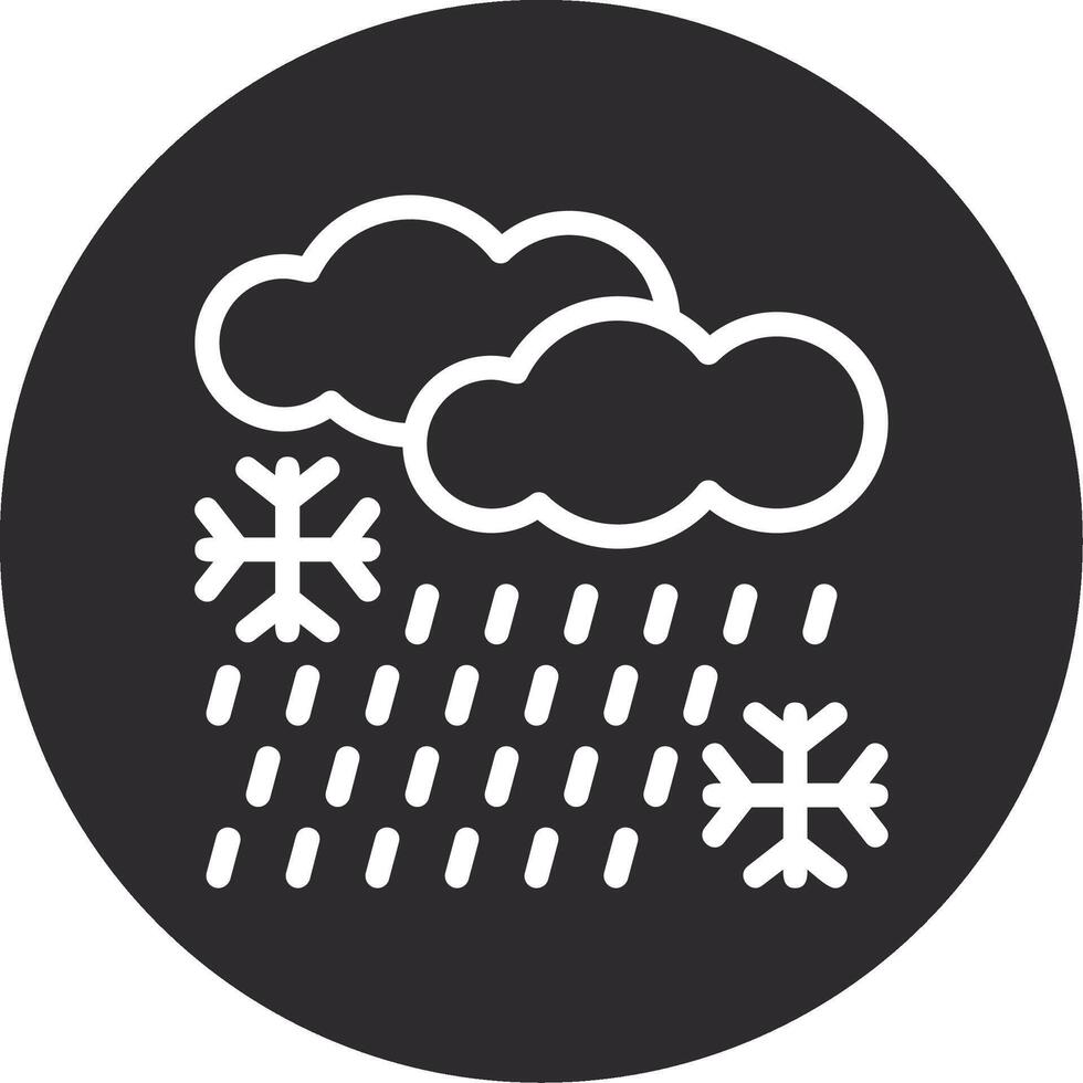 Einfrieren Regen invertiert Symbol vektor