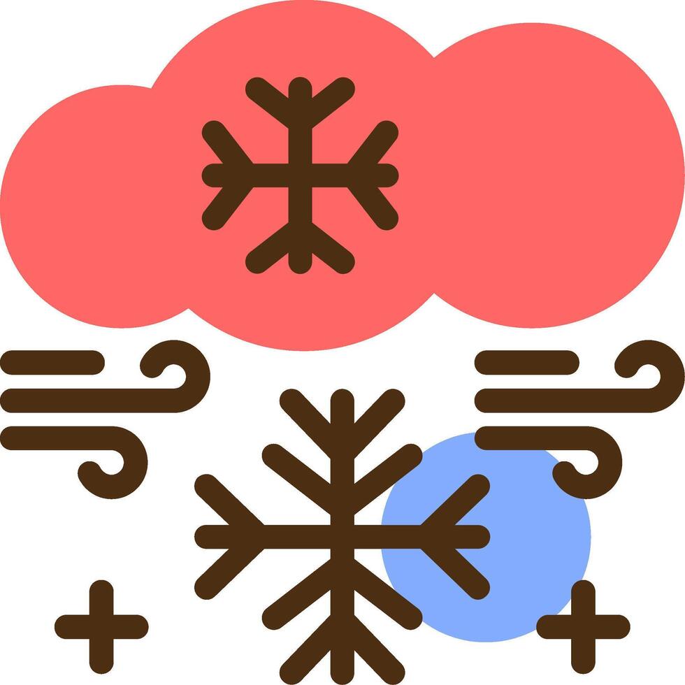 Schneeflocke Farbe gefüllt Symbol vektor