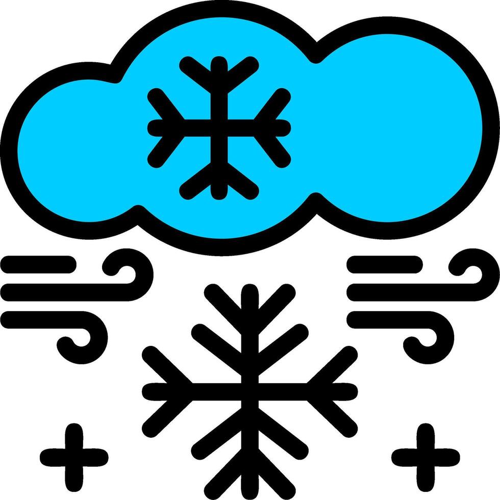 Schneeflocke Linie gefüllt Symbol vektor