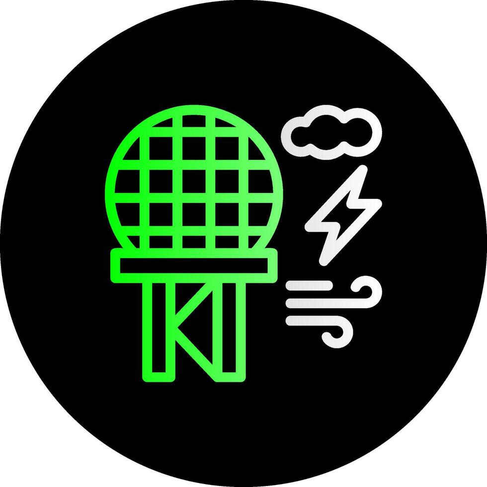 Doppler Radar Dual Gradient Kreis Symbol vektor