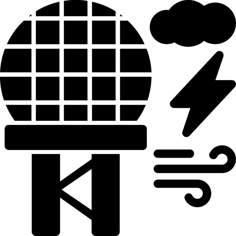 Doppler Radar Glyphe Symbol vektor