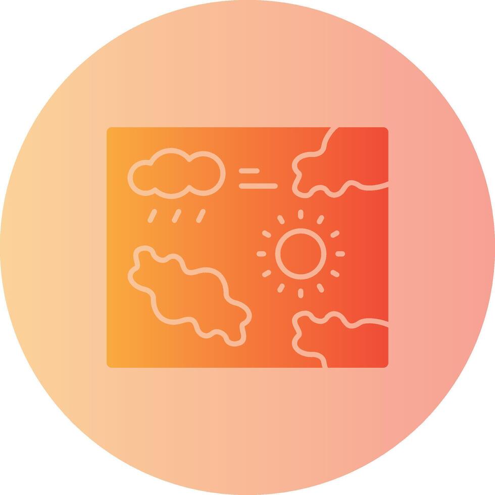 väder Karta lutning cirkel ikon vektor