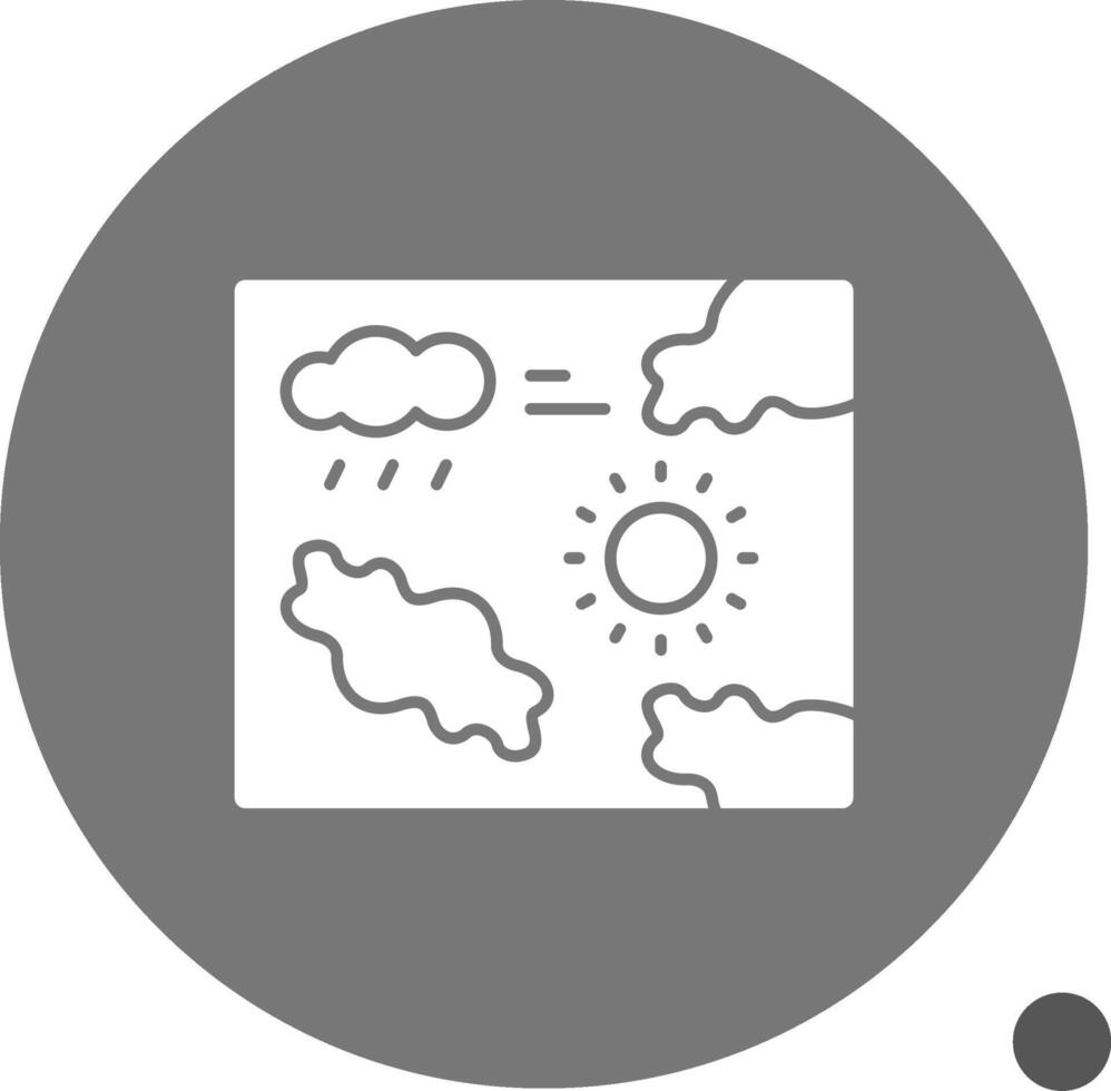 Wetter Karte Glyphe Schatten Symbol vektor