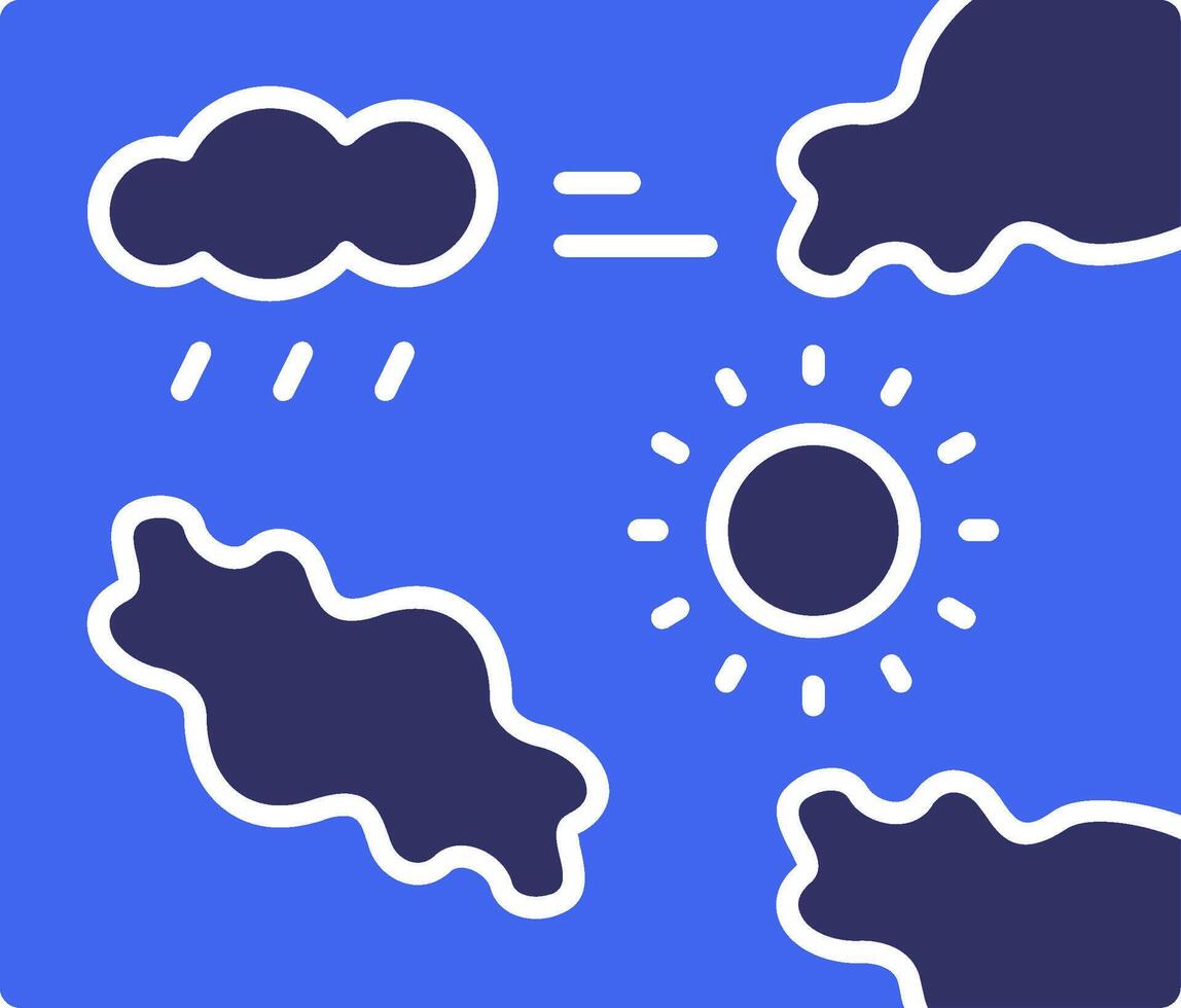 väder Karta fast två Färg ikon vektor