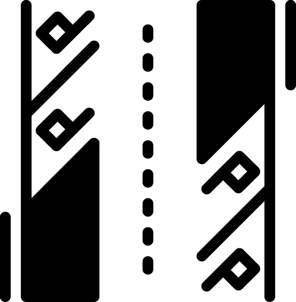 diagonal parkering glyf ikon vektor