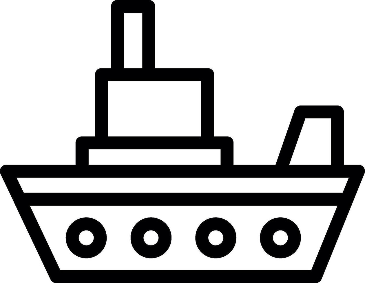 fartyg linje ikon vektor