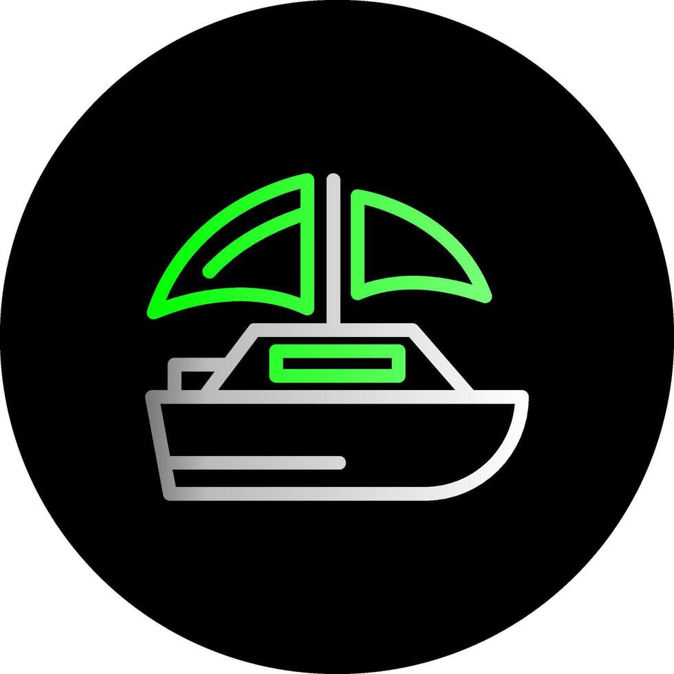 Segelboot Dual Gradient Kreis Symbol vektor