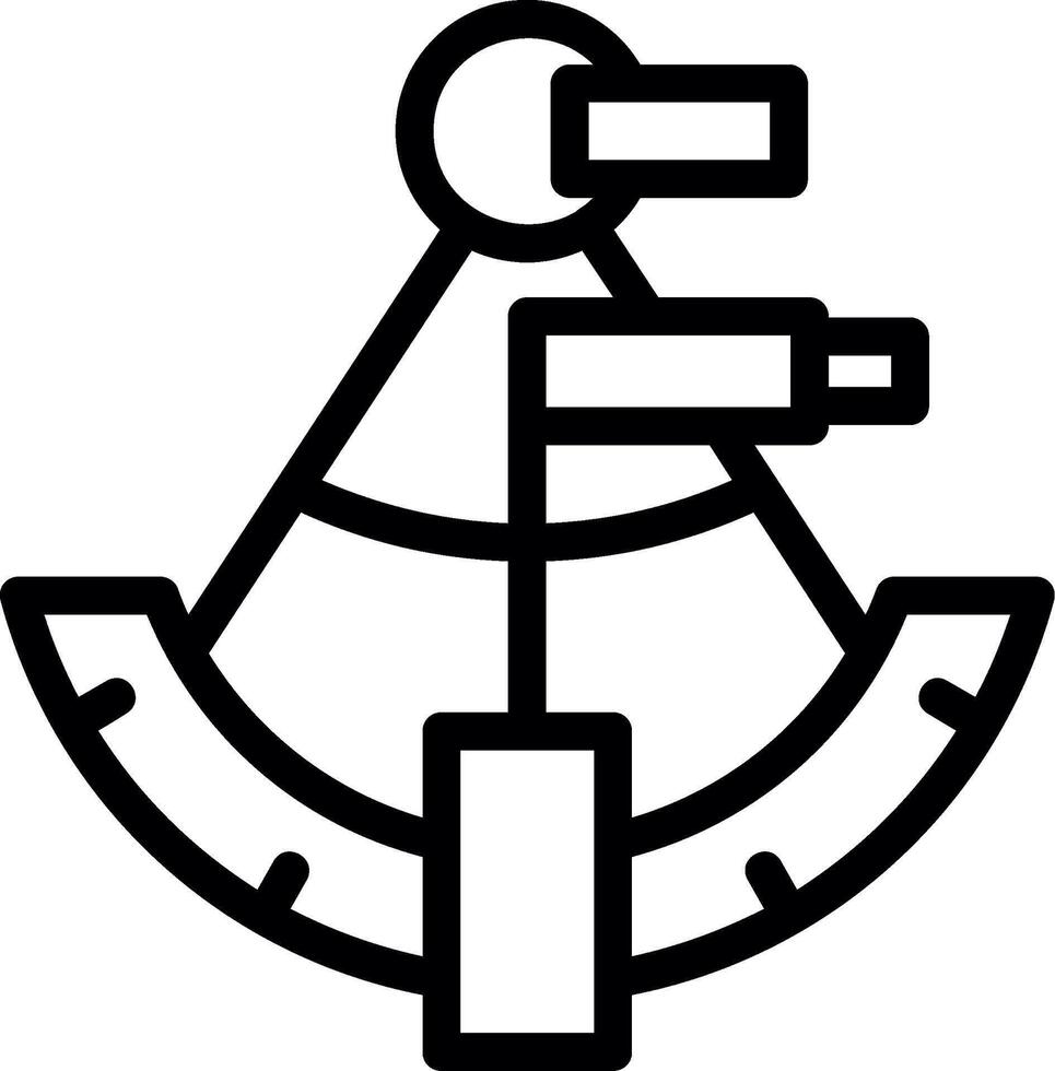 Sextant Linie Symbol vektor