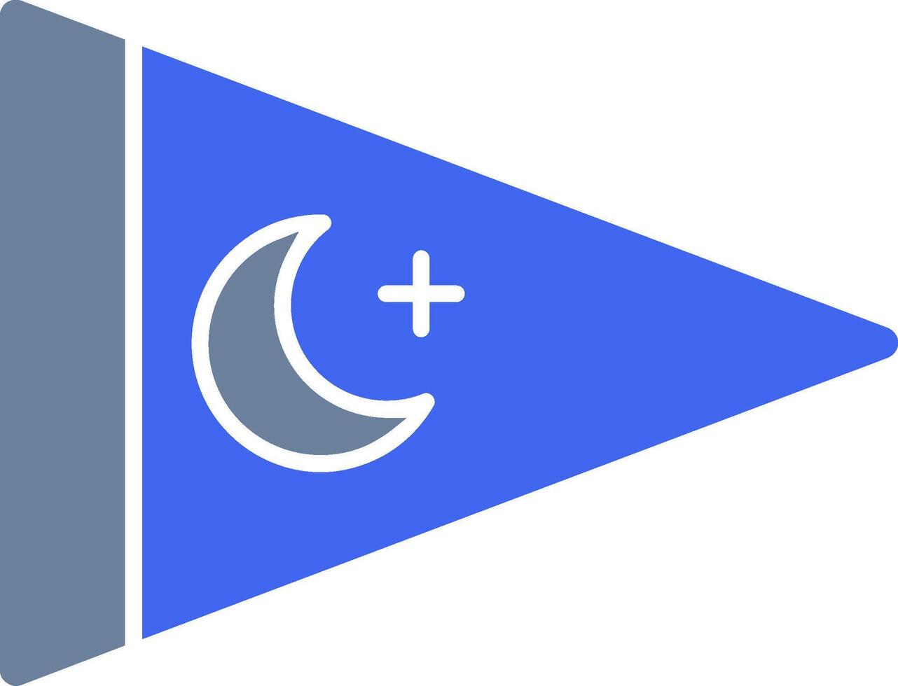 nautisk flagga fast två Färg ikon vektor