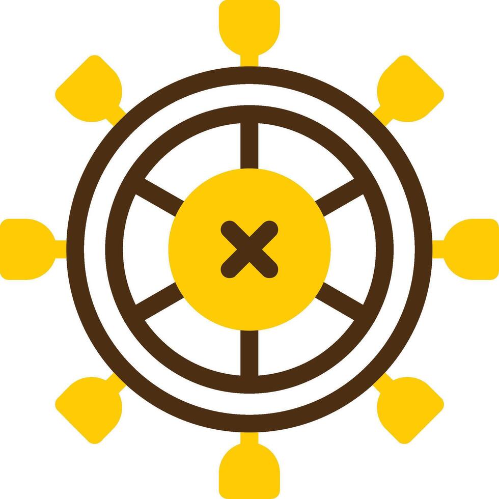 Helm Gelb lieanr Kreis Symbol vektor