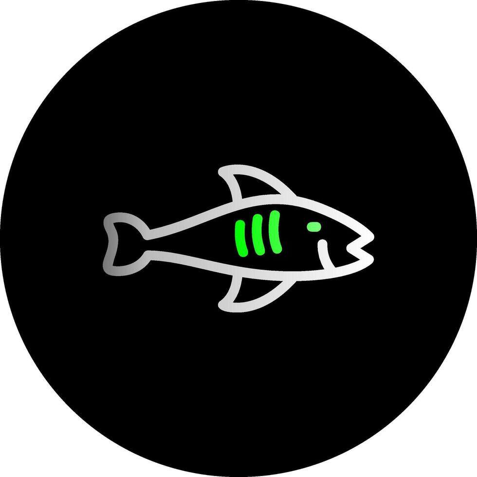 fisk dubbel lutning cirkel ikon vektor