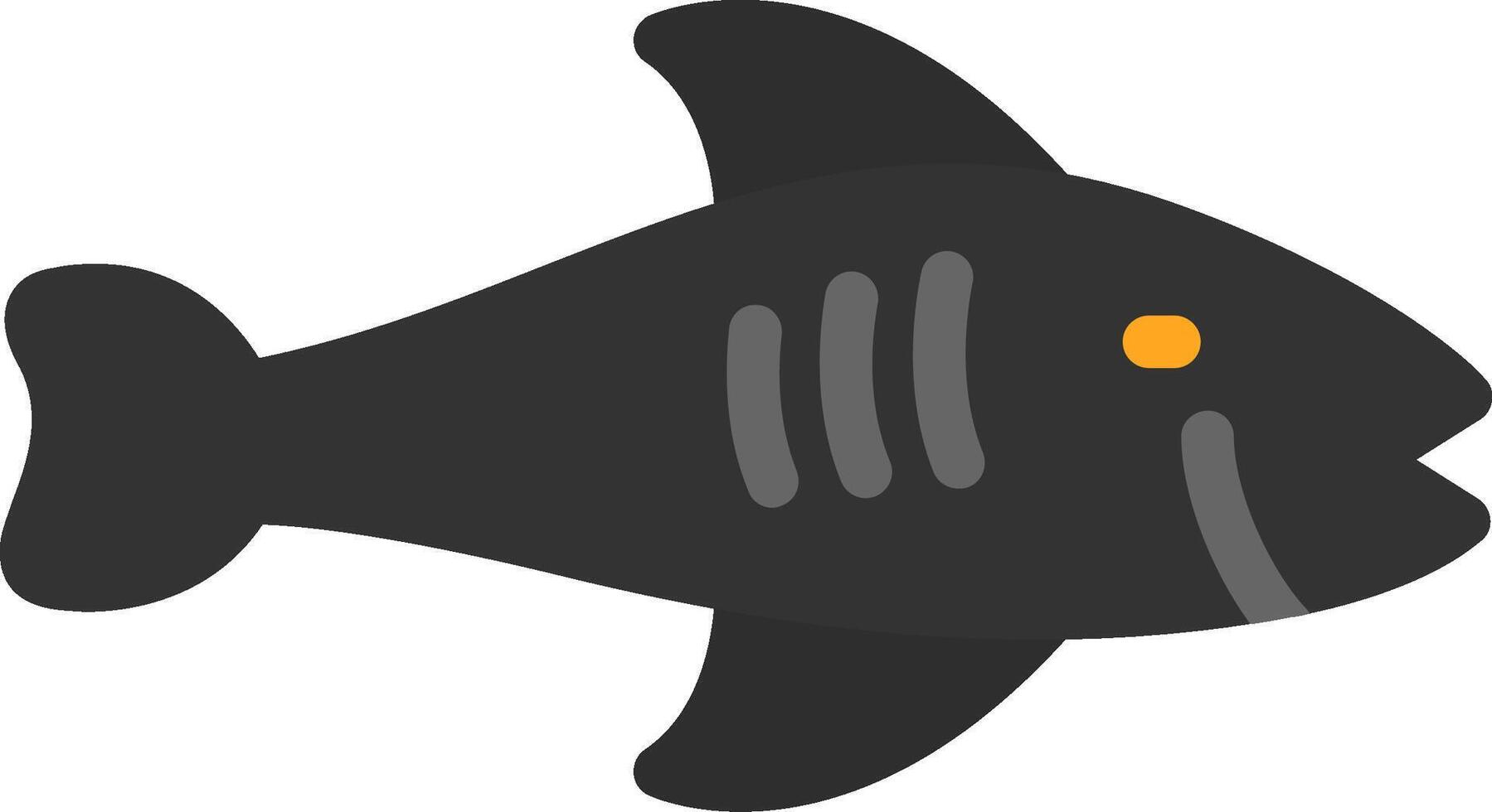 fisk platt ikon vektor