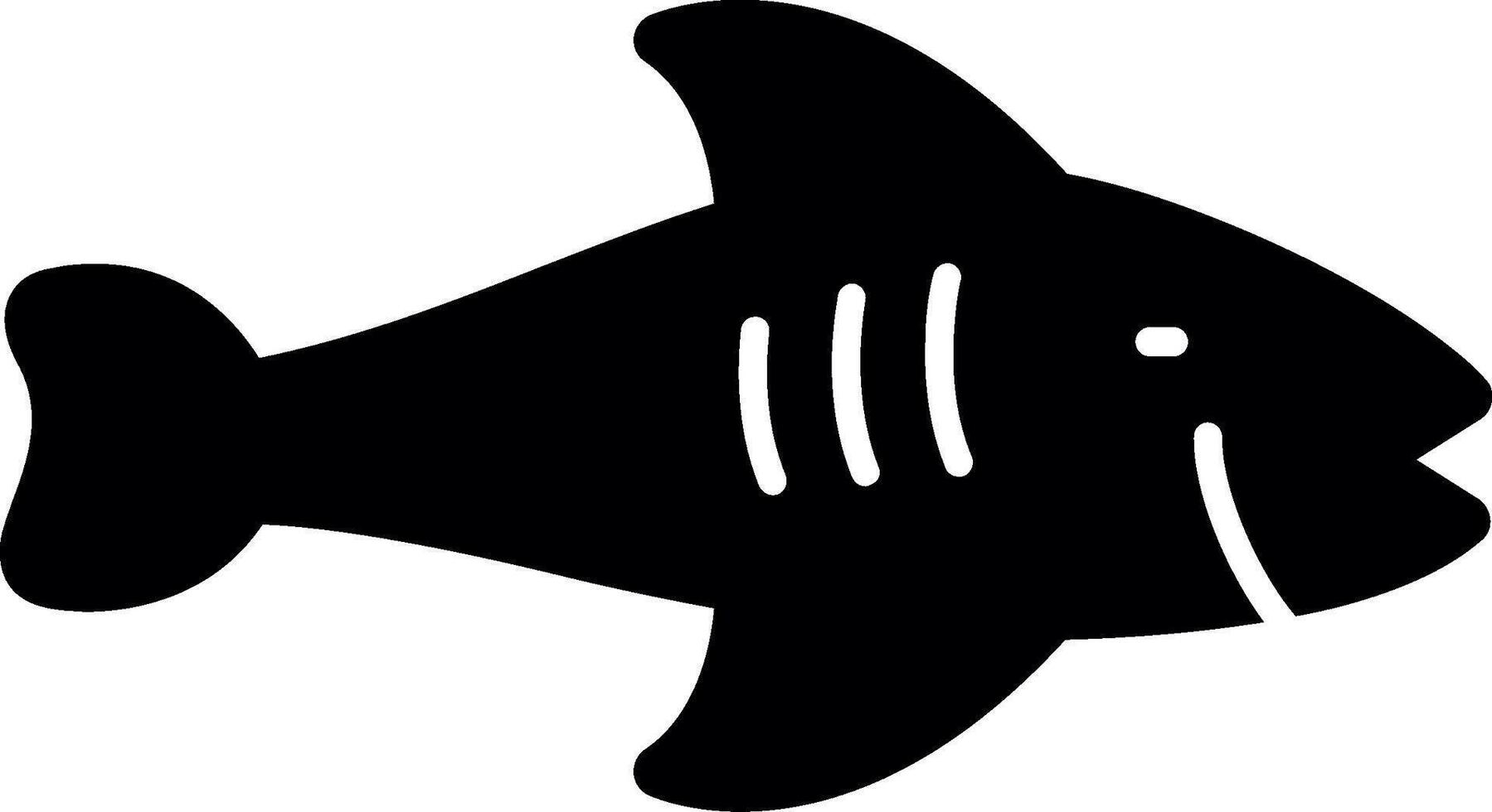 Fisch-Glyphe-Symbol vektor